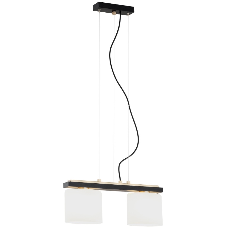 Argon 7164 - Chandelier on a string CANOA 2xE27/15W/230V black