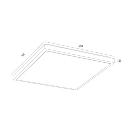 Argon 7167 - Ceiling light CARLSON 2xE27/15W/230V 29x29 cm gold