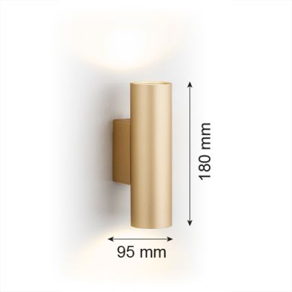 Argon 7178 - Wall light MITOS PLUS 2xGU10/5W/230V gold