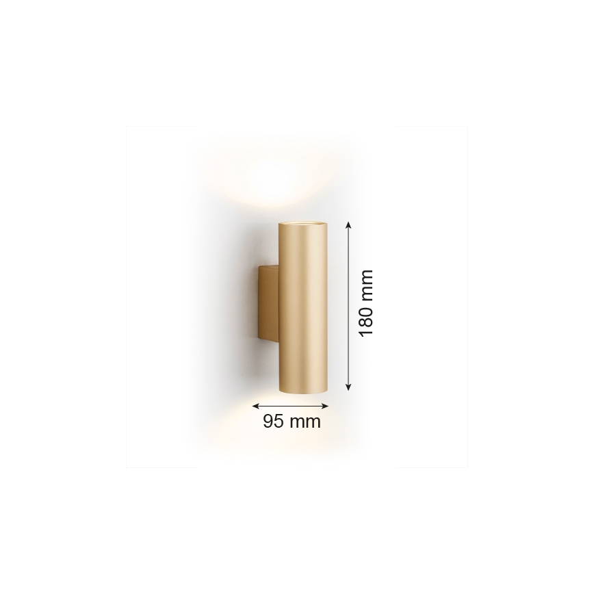 Argon 7178 - Wall light MITOS PLUS 2xGU10/5W/230V gold