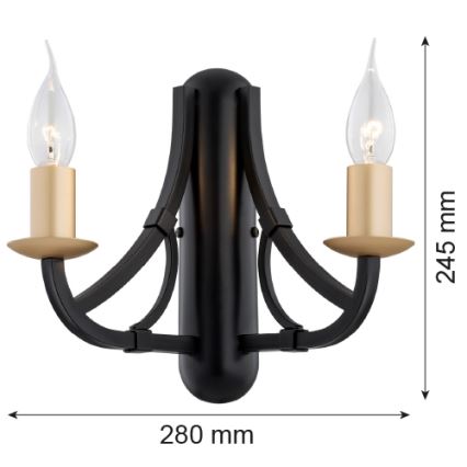 Argon 7181 - Wall light LORENZO 2xE14/7W/230V
