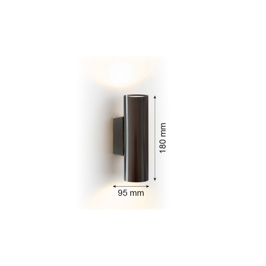 Argon 7231 - Wall light MITOS PLUS 2xGU10/5W/230V black