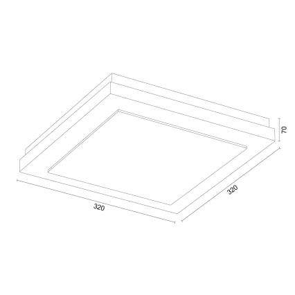 Argon 7269 - TABOR Ceiling Light 2xE27/15W/230V 32x32 cm, gray