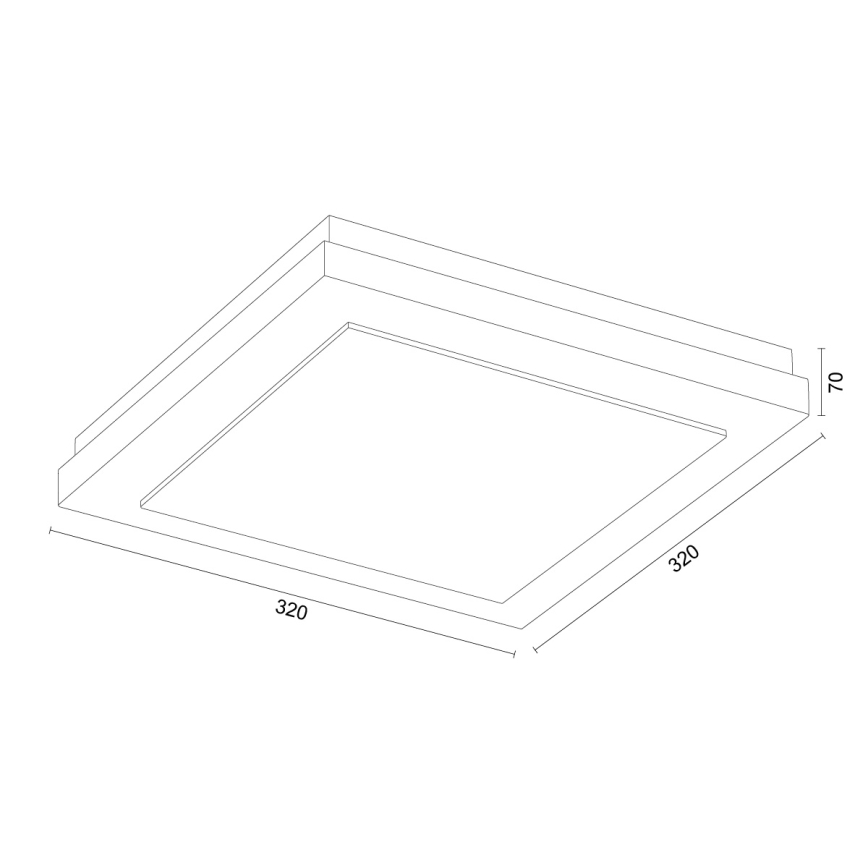Argon 7269 - TABOR Ceiling Light 2xE27/15W/230V 32x32 cm, gray