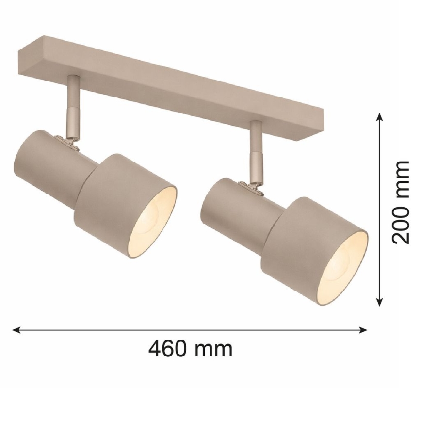 Argon 7294 - DOR Spotlight 2xE27/15W/230V Beige