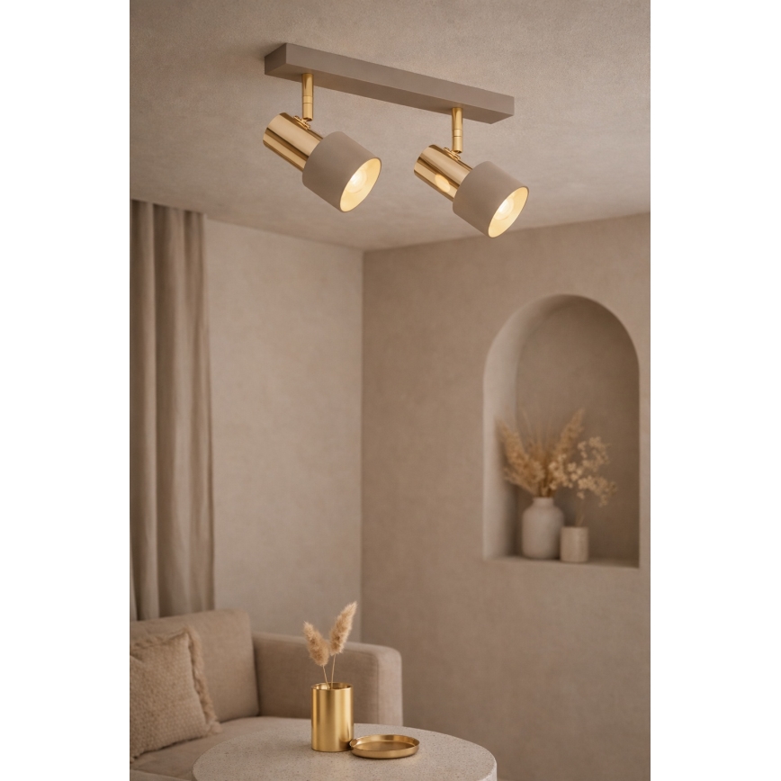 Argon 7299 - DOR spotlight 2xE27/15W/230V gold/beige