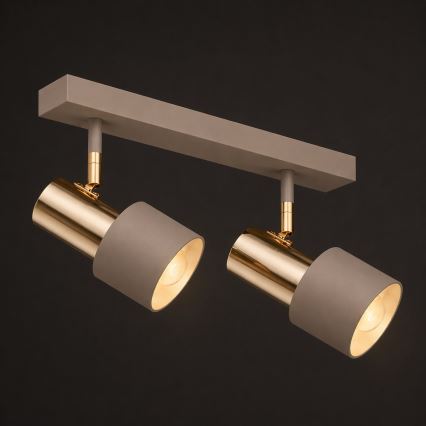 Argon 7299 - DOR spotlight 2xE27/15W/230V gold/beige