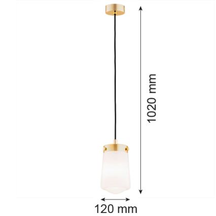 Argon 8004 - Chandelier on a string PASADENA 1xE27/15W/230V golden/white