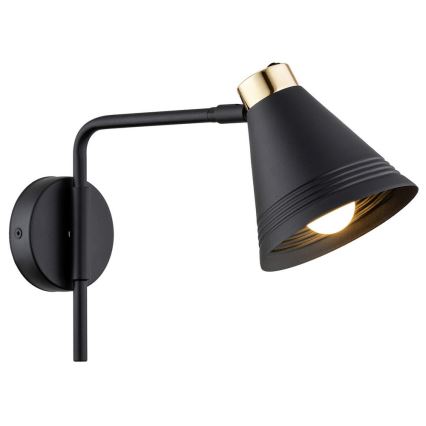 Argon 8008 - Wall lamp AVALONE 1xE27/15W/230V 34 cm black/golden