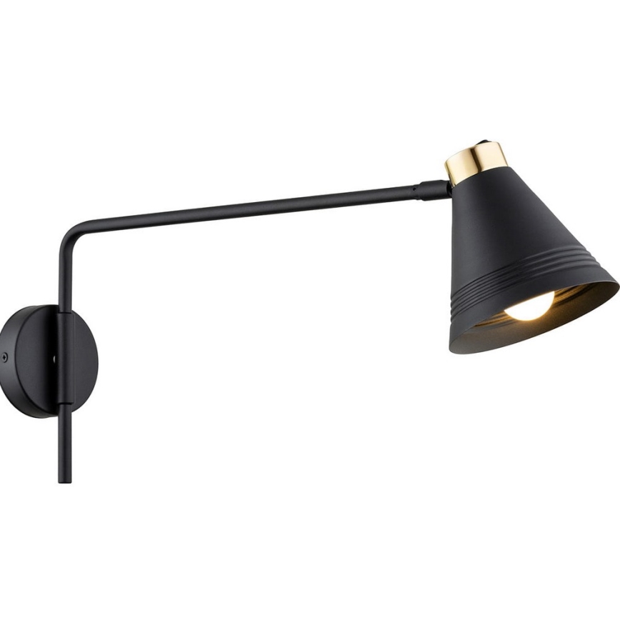 Argon 8009 - Wall lamp AVALONE 1xE27/15W/230V 57 cm black/golden