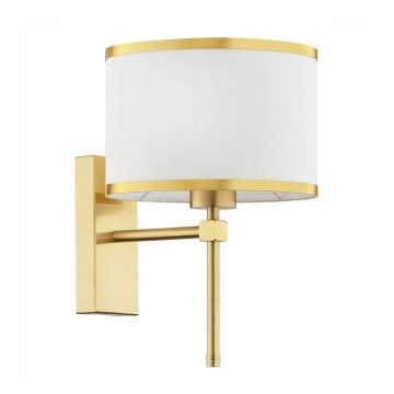 Argon 8033 - Wall lamp ABBANO 1xE27/15W/230V brass/white