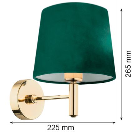 Argon 8105 - Wall lamp PONTE 1xE27/15W/230V green/brass