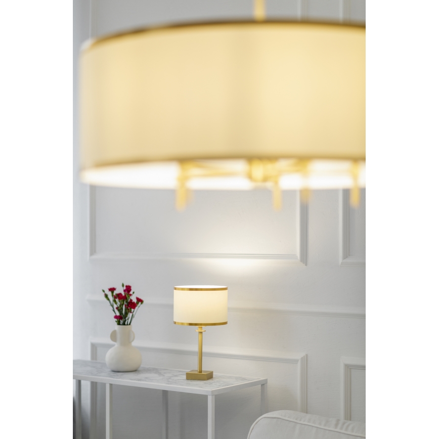 Argon 8106 - Table lamp ABBANO 1xE27/15W/230V brass/green
