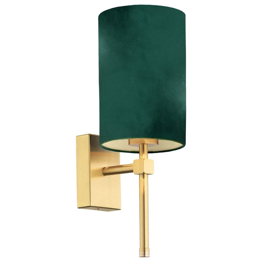 Argon 8109 - Wall lamp ABRUZZO 1xE14/7W/230V brass/green