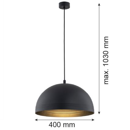 Argon 8242 - Chandelier on a string BONITA 1xE27/15W/230V black