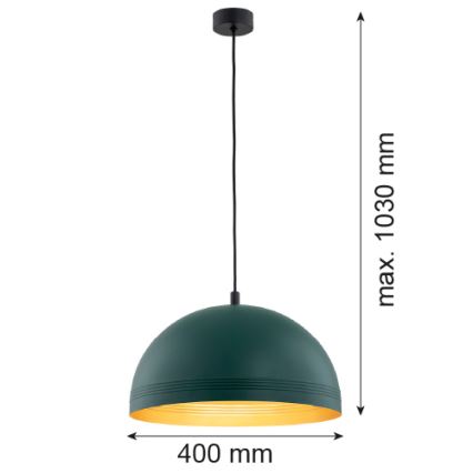 Argon 8243 - Chandelier on a string BONITA 1xE27/15W/230V green