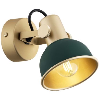 Argon 8247 - Spotlight LENORA 1xE14/7W/230V gold/green