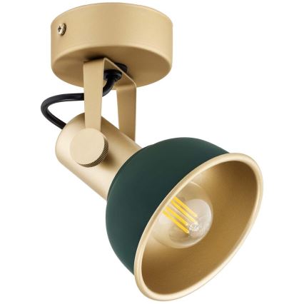 Argon 8247 - Spotlight LENORA 1xE14/7W/230V gold/green