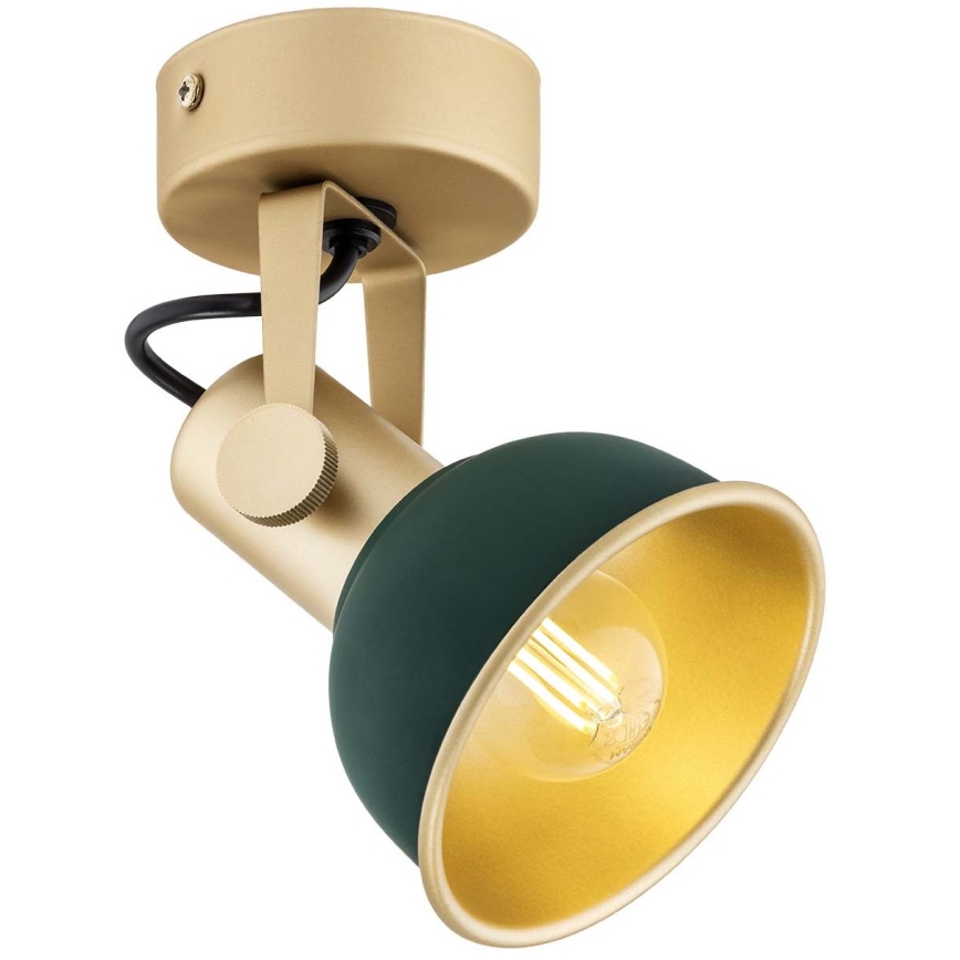 Argon 8247 - Spotlight LENORA 1xE14/7W/230V gold/green