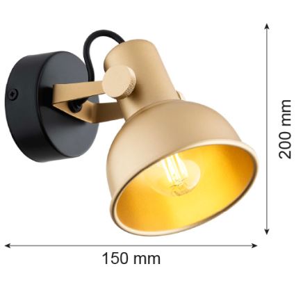 Argon 8248 - Spotlight LENORA 1xE14/7W/230V gold/black