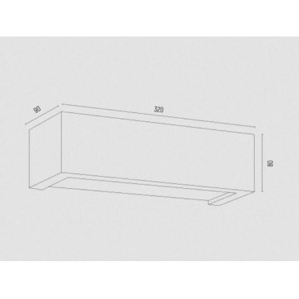 Argon 8250 - Wall light CASERTA 1xE27/15W/230V 32 cm