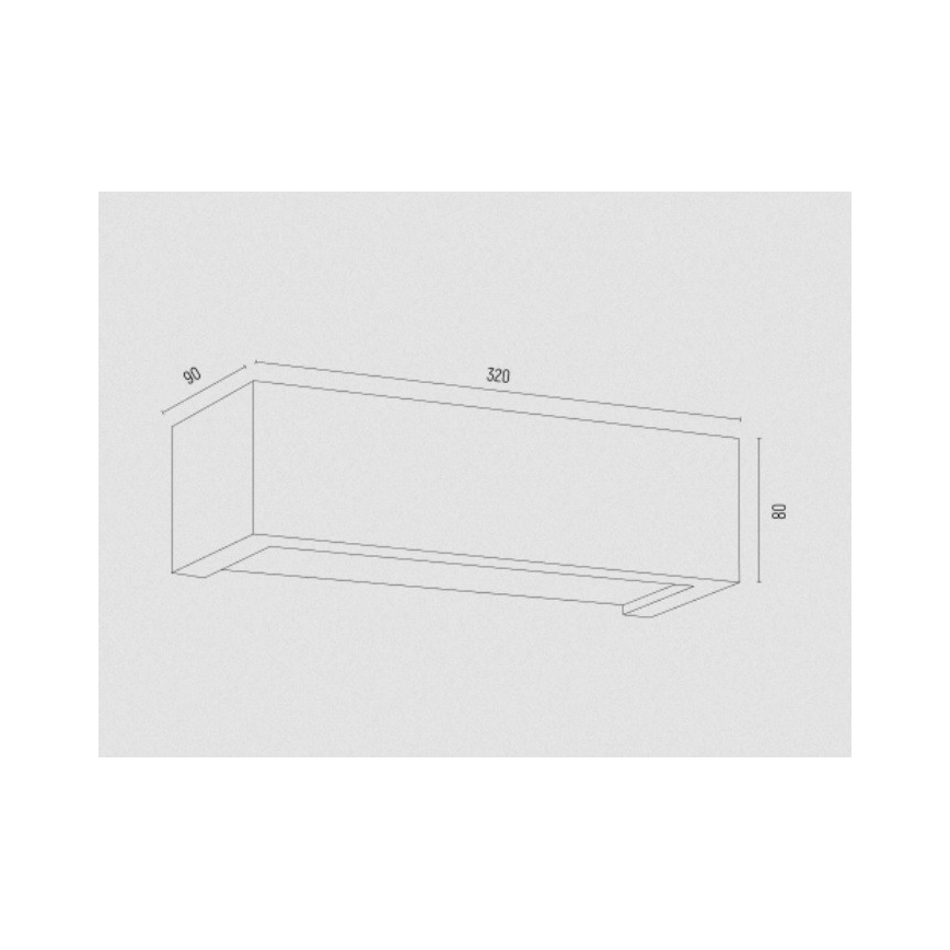 Argon 8250 - Wall light CASERTA 1xE27/15W/230V 32 cm