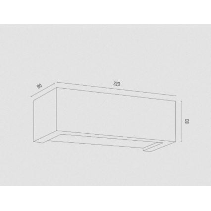 Argon 8251 - Wall light CASERTA 1xE27/15W/230V 22 cm