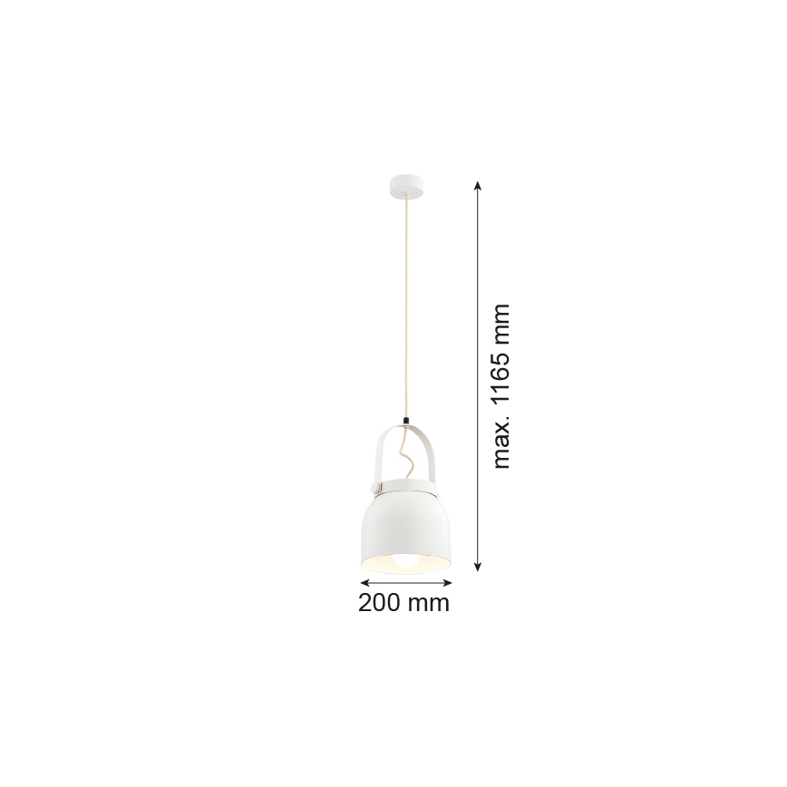 Argon 8280 - Chandelier on a string LOGAN 1xE27/15W/230V d. 20 cm white