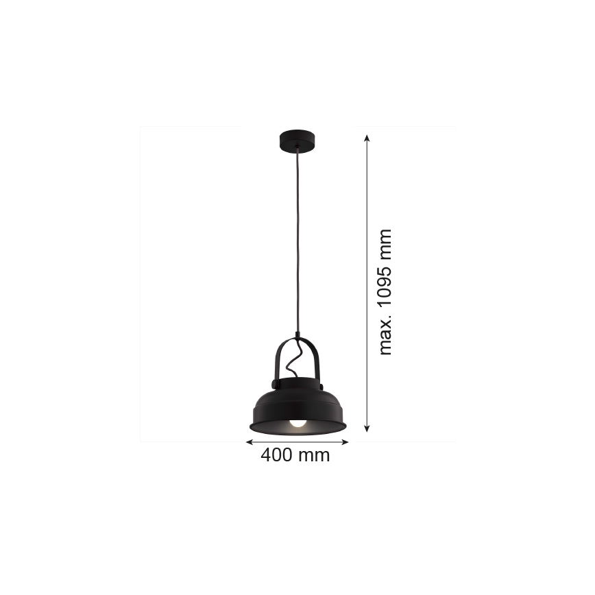 Argon 8285 - Chandelier on a string DAKOTA 1xE27/15W/230V black