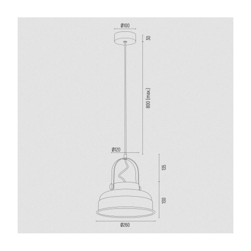 Argon 8285 - Chandelier on a string DAKOTA 1xE27/15W/230V black