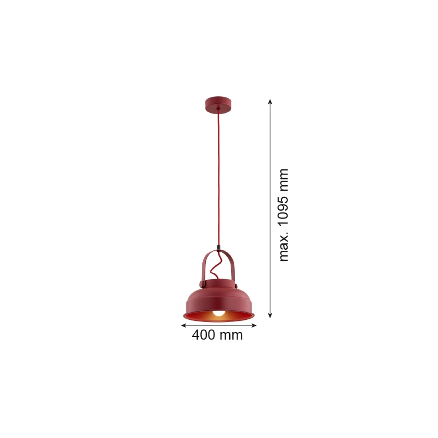 Argon 8286 - Chandelier on a string DAKOTA 1xE27/15W/230V red