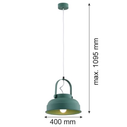 Argon 8287 - Chandelier on a string DAKOTA 1xE27/15W/230V green