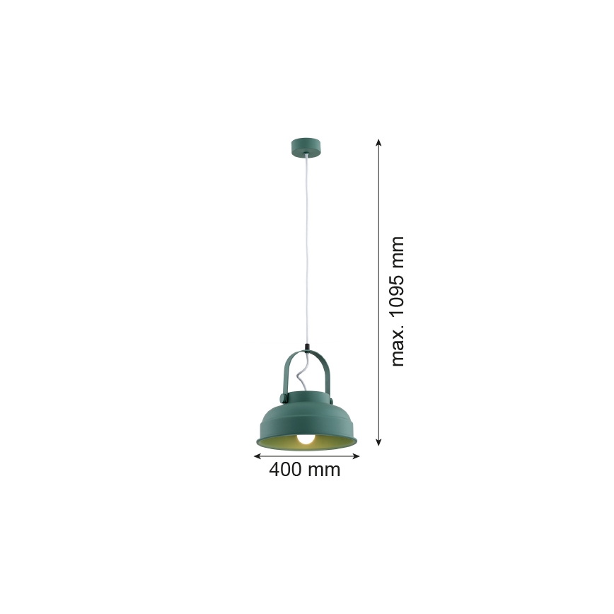 Argon 8287 - Chandelier on a string DAKOTA 1xE27/15W/230V green