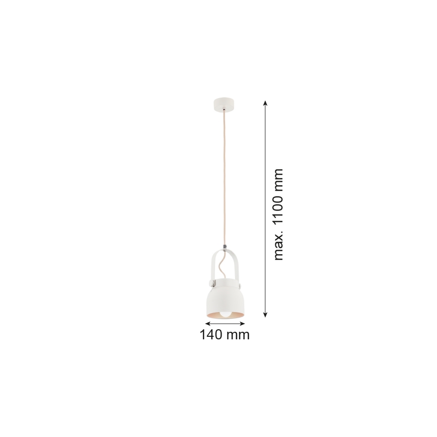 Argon 8290 - Chandelier on a string LOGAN 1xE27/15W/230V d. 14 cm white