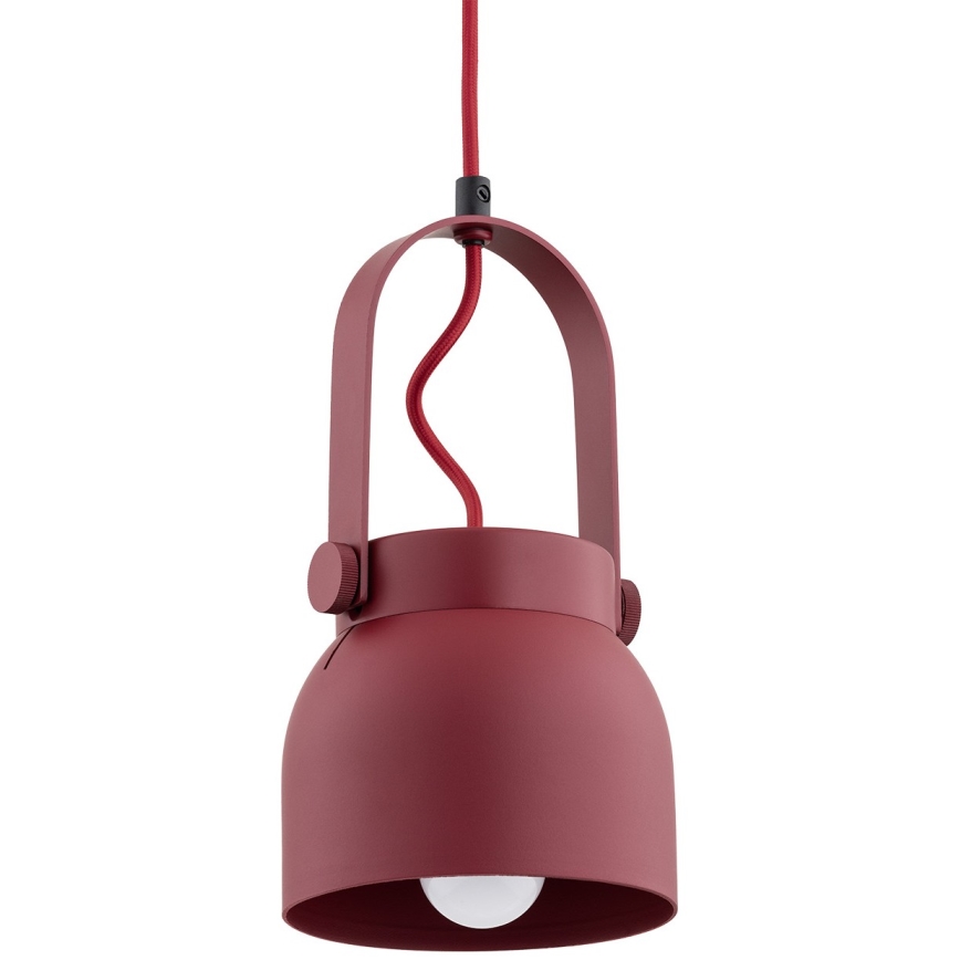 Argon 8292 - Chandelier on a string LOGAN 1xE27/15W/230V d. 14 cm red