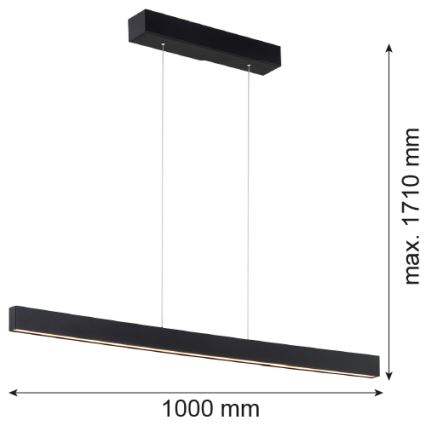 Argon 8303 - LED Chandelier on a string BALANS LED/35W/230V 3000K black