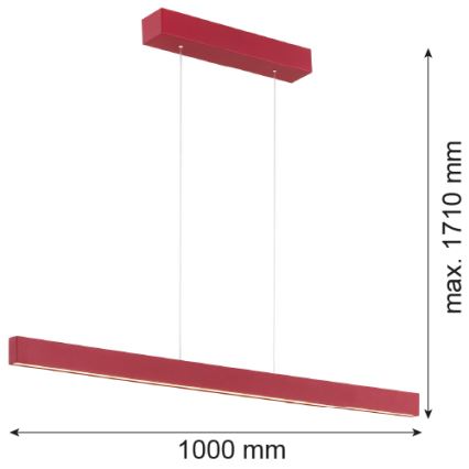 Argon 8304 - LED Chandelier on a string BALANS LED/35W/230V 3000K red