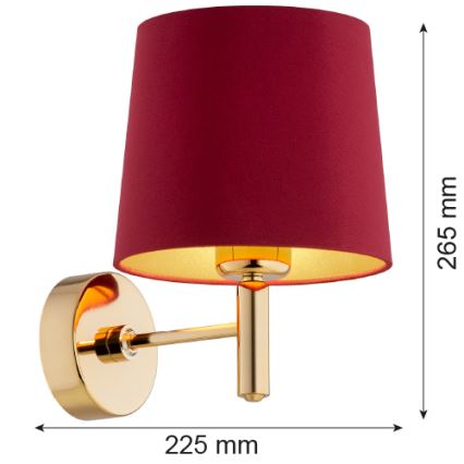 Argon 8311 - Wall lamp PONTE PLUS 1xE27/15W/230V red