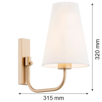 Argon 8312 - Wall lamp SAFIANO 1xE27/15W/230V gold