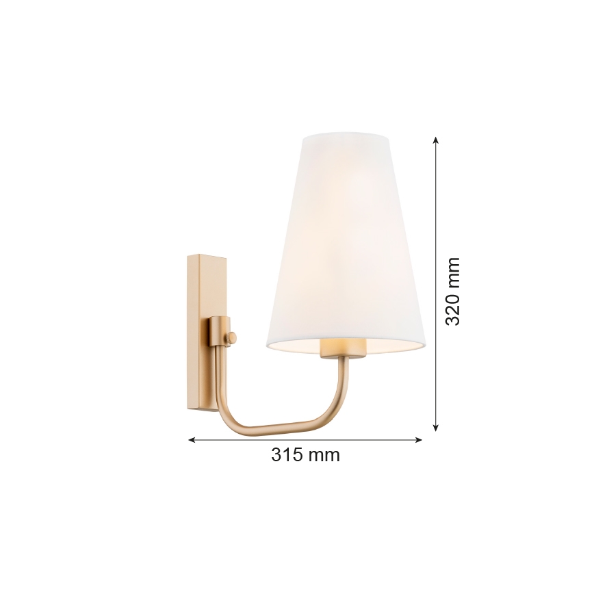 Argon 8312 - Wall lamp SAFIANO 1xE27/15W/230V gold