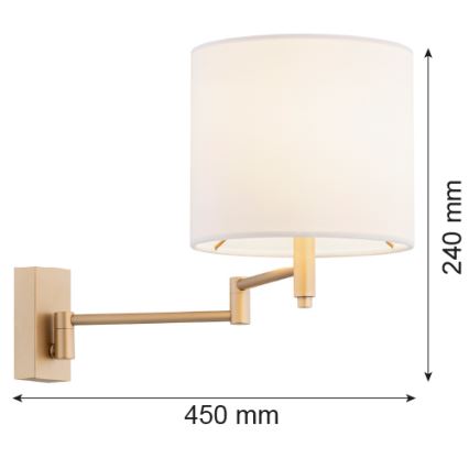 Argon 8314 - Wall lamp DOLCE 1xE27/15W/230V