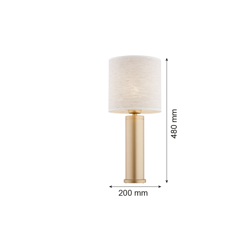 Argon 8315 - Table lamp RIVA 1xE27/15W/230V 48 cm gold