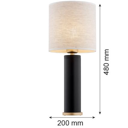 Argon 8316 - Table lamp RIVA 1xE27/15W/230V 48 cm black