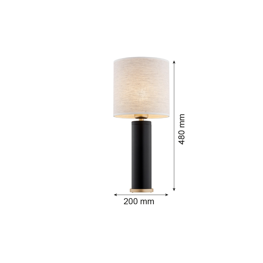 Argon 8316 - Table lamp RIVA 1xE27/15W/230V 48 cm black