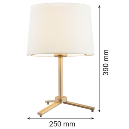 Argon 8318 - Table lamp CAVALINO 1xE27/15W/230V 39 cm creamy/gold