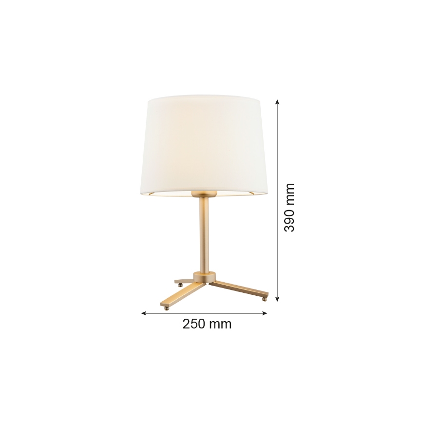 Argon 8318 - Table lamp CAVALINO 1xE27/15W/230V 39 cm creamy/gold