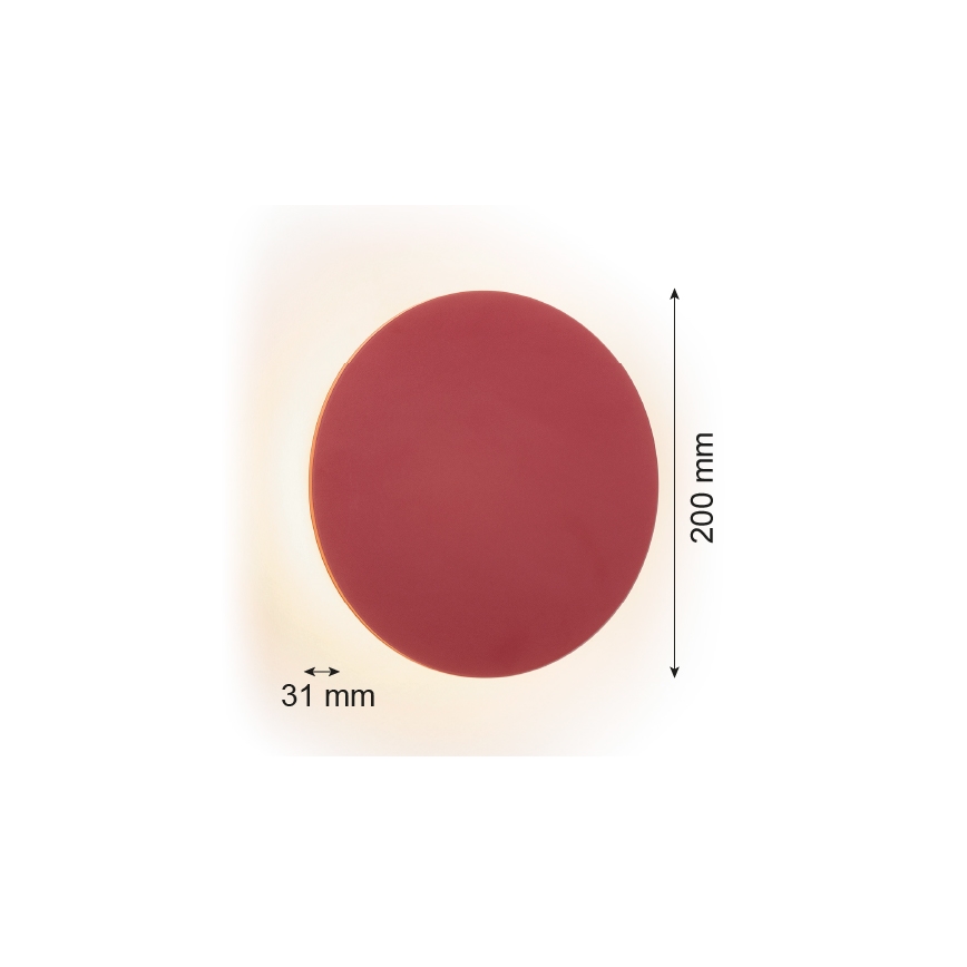 Argon 8321 - LED Wall light OREGON PLUS LED/4,5W/230V 3000K 20 cm red