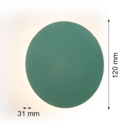 Argon 8323 - LED Wall light OREGON PLUS LED/3W/230V 3000K 12 cm green