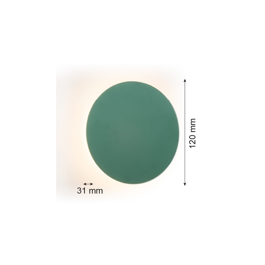 Argon 8323 - LED Wall light OREGON PLUS LED/3W/230V 3000K 12 cm green