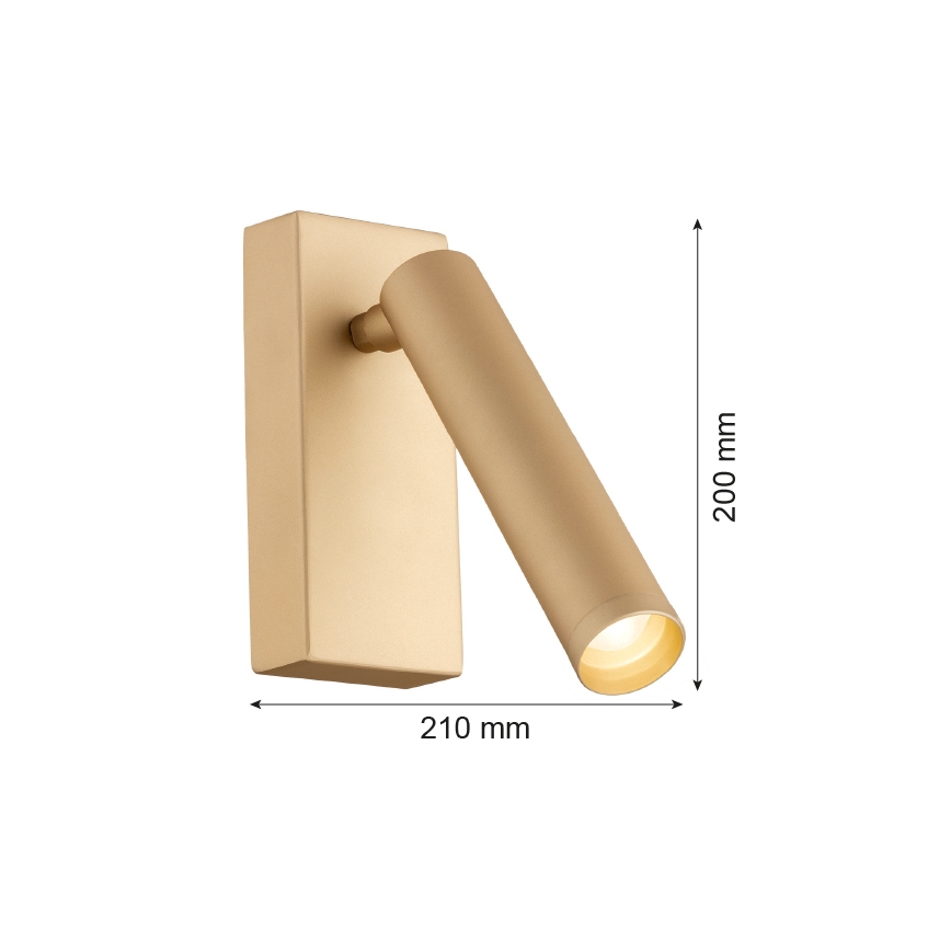Argon 8326 - LED Wall spotlight RIO LED/4,2W/230V 3000K gold